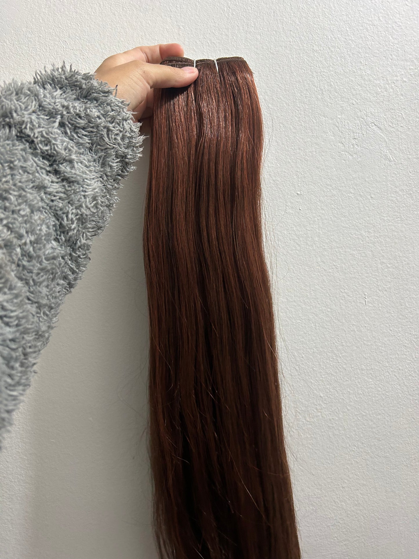 Extensión fibra orgánica, mazo de 150 gramos, 4 mt x 70 cm/ tono: Chocolate