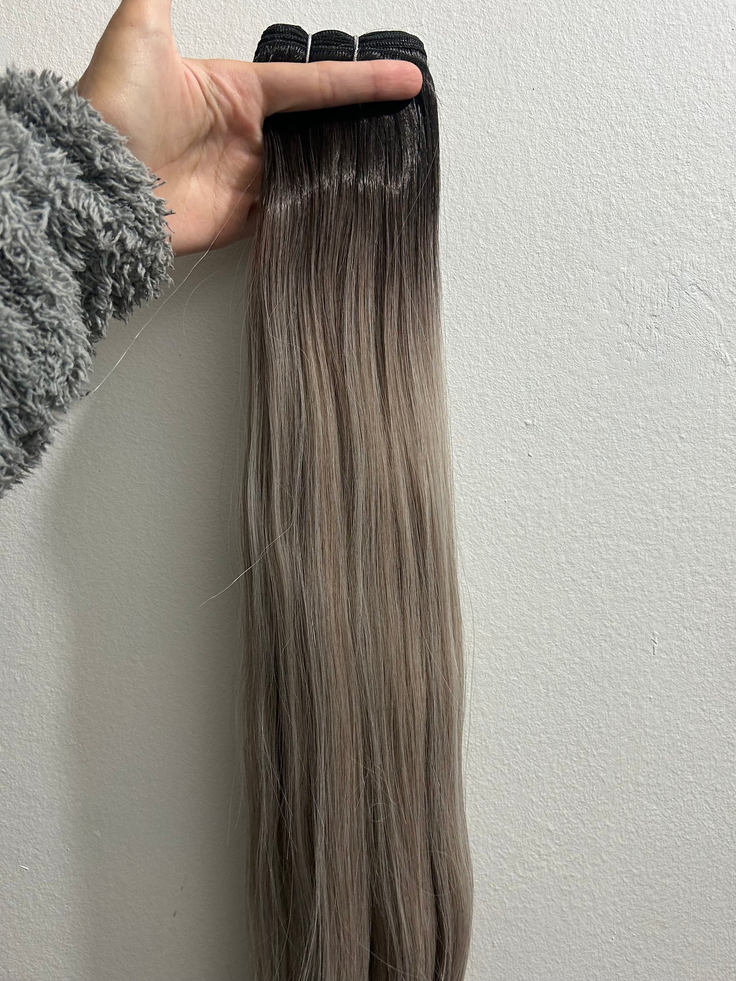 Extensión fibra orgánica, mazo de 150 gramos, 4 mt x 70 cm/ tono: Champiñón con raíz