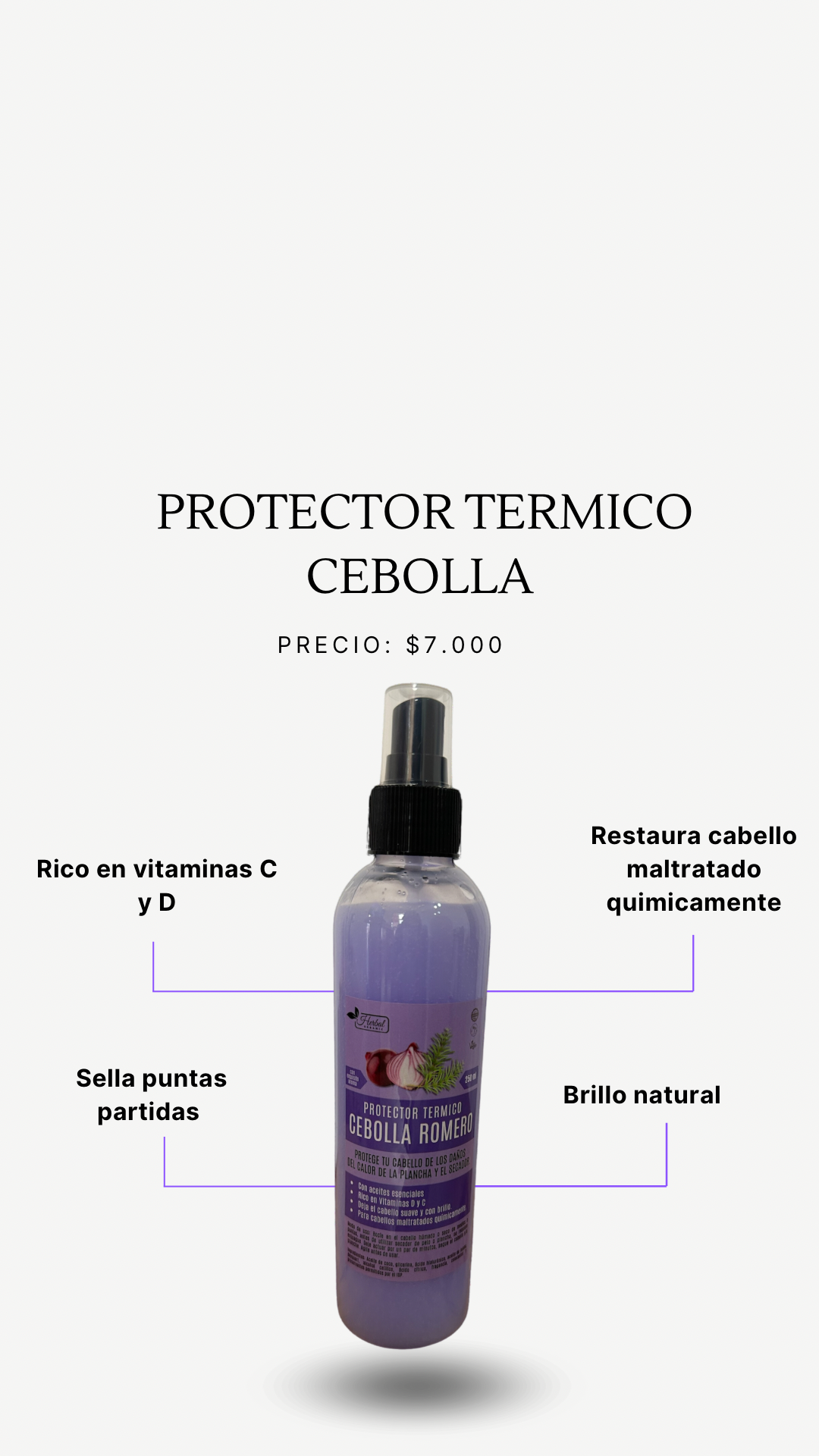 Protector térmico de cebolla y romero 🧅 250 ml