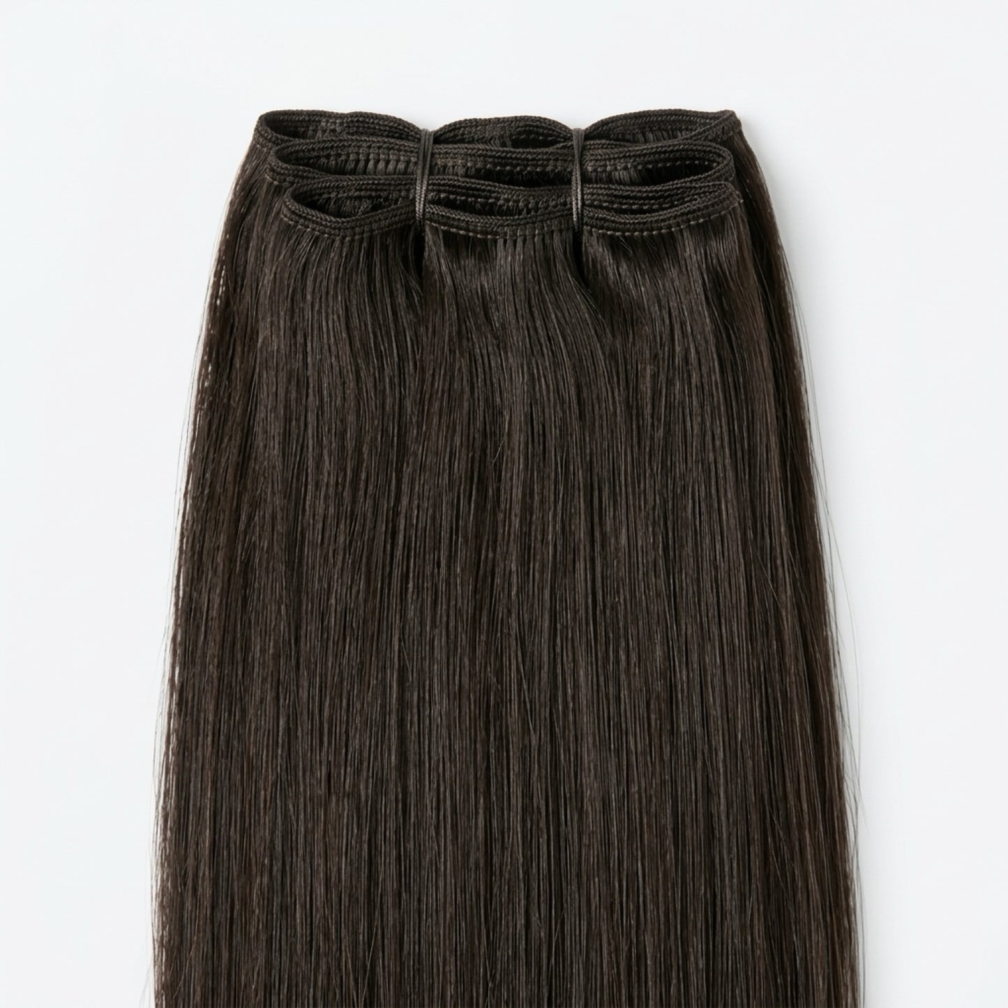 Extensión fibra orgánica, mazo de 150 gramos, 4 mt x 70 cm/ tono: castaño oscuro