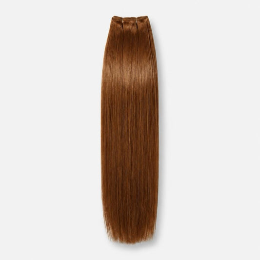 Extensión fibra orgánica, mazo de 150 gramos, 4 mt x 70 cm/ tono: Miel oscuro