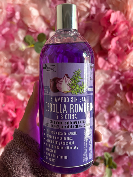 Shampoo de cebolla y romero 🧅 500 ml