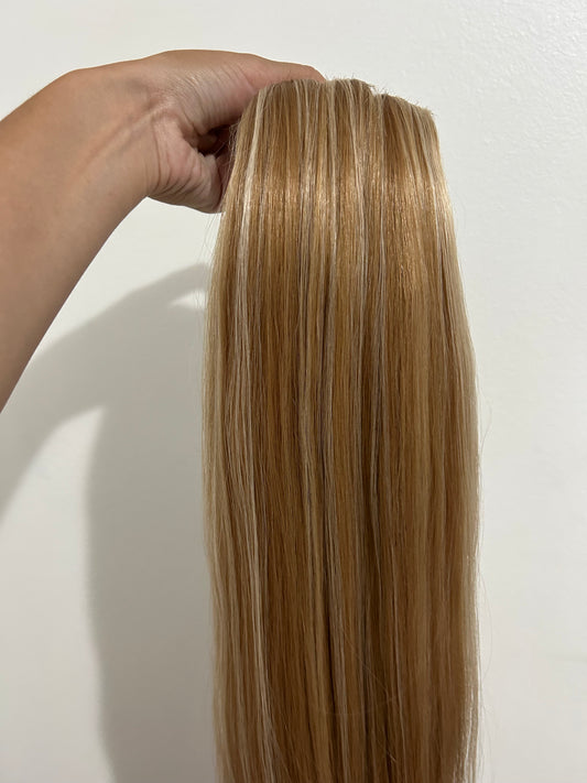 Extensión fibra orgánica, mazo de 150 gramos, 4 mt x 70 cm/ tono: Rubio colorín