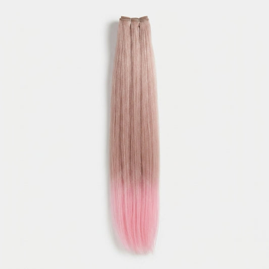 Extensión fibra orgánica, mazo de 150 gramos, 4 mt x 70 cm/ tono: Rosado balayage