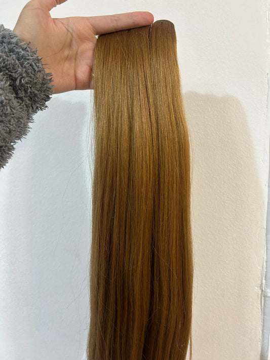 Extensión fibra orgánica, mazo de 150 gramos, 4 mt x 70 cm/ tono: Miel claro