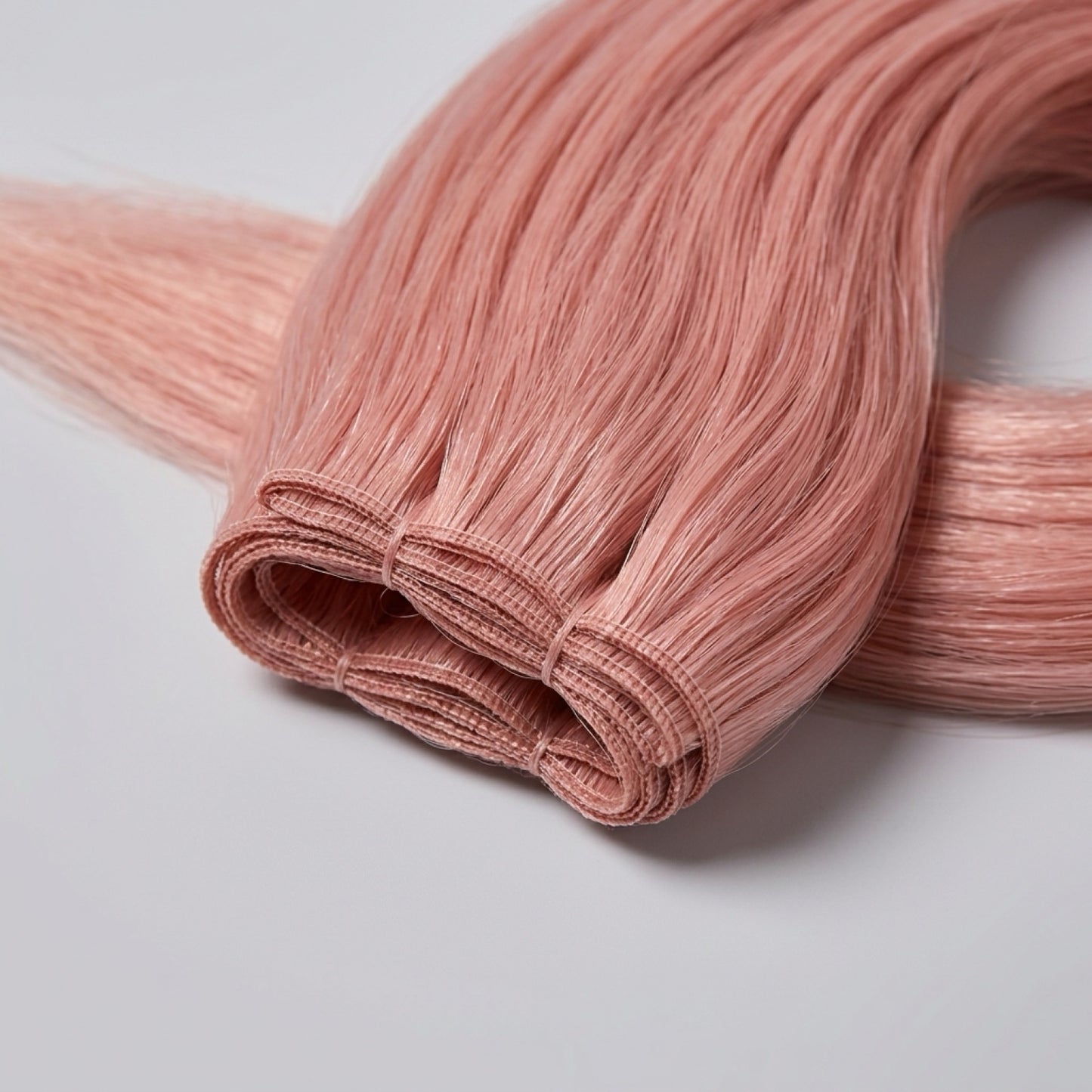 Extensión fibra orgánica, mazo de 150 gramos, 4 mt x 70 cm/ tono: Rosa pastel