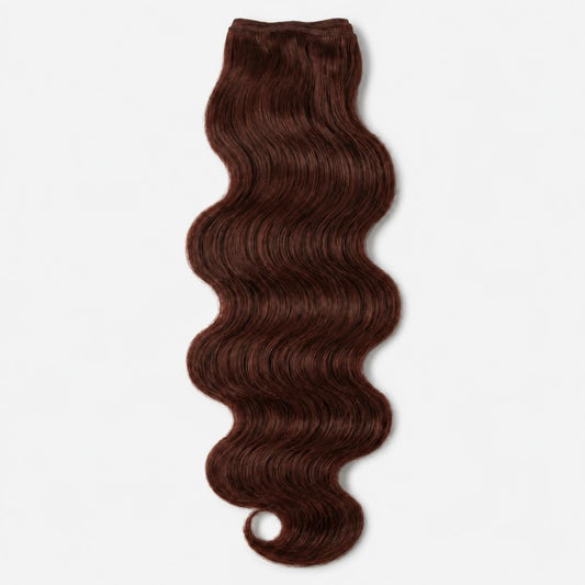 Extensión fibra orgánica, mazo de 200 gramos, 4 mt x 80cm !/ Ondas de sirena/ tono: Chocolate