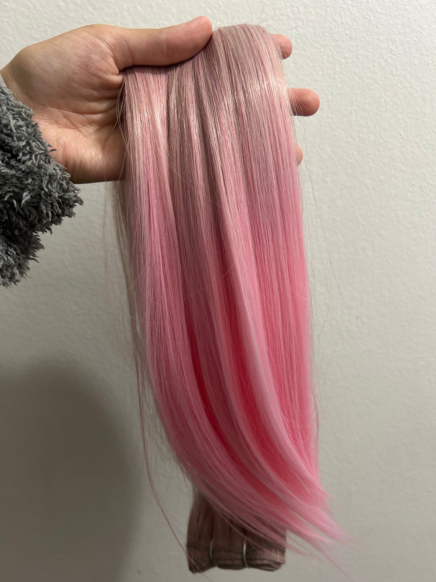 Extensión fibra orgánica, mazo de 150 gramos, 4 mt x 70 cm/ tono: Rosado balayage