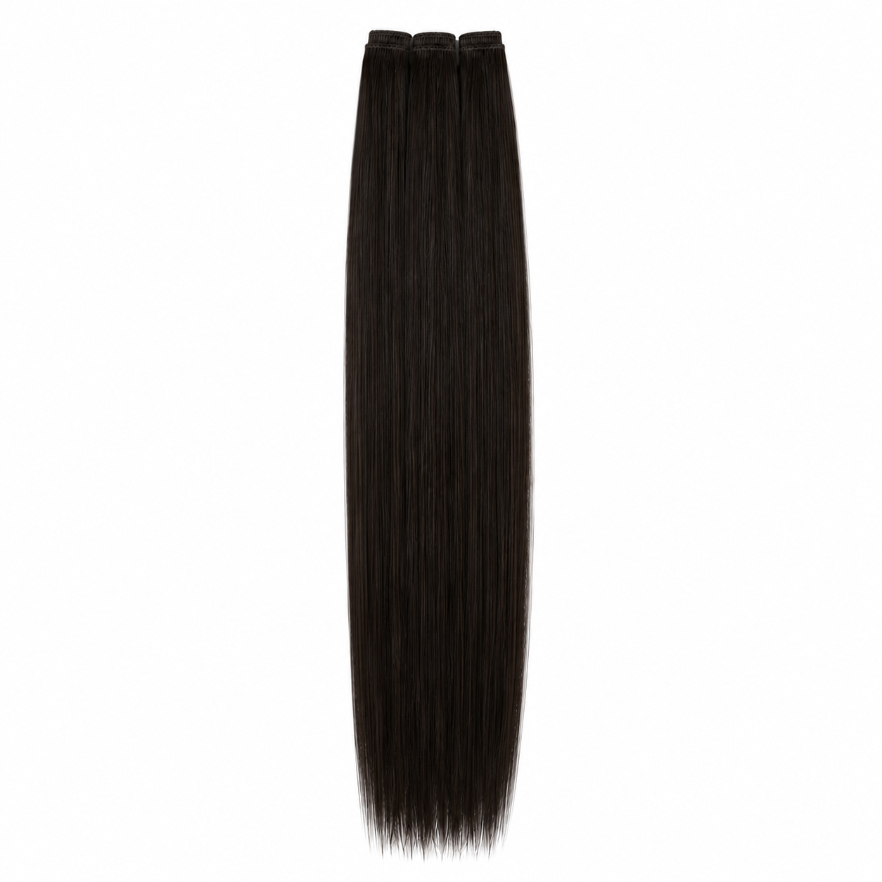 Extensión fibra orgánica, mazo de 150 gramos, 4 mt x 70 cm/ tono: Castaño ultra oscuro