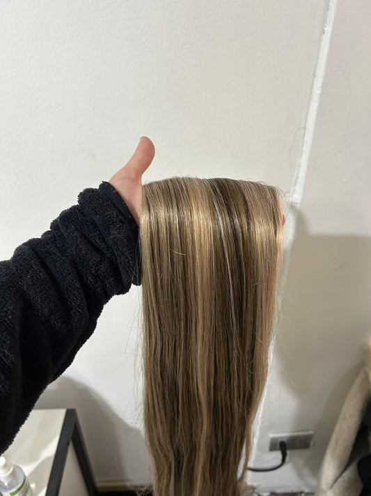 Extensión fibra orgánica, mazo de 150 gramos, 4 mt x 70 cm/ tono: visado con raíz