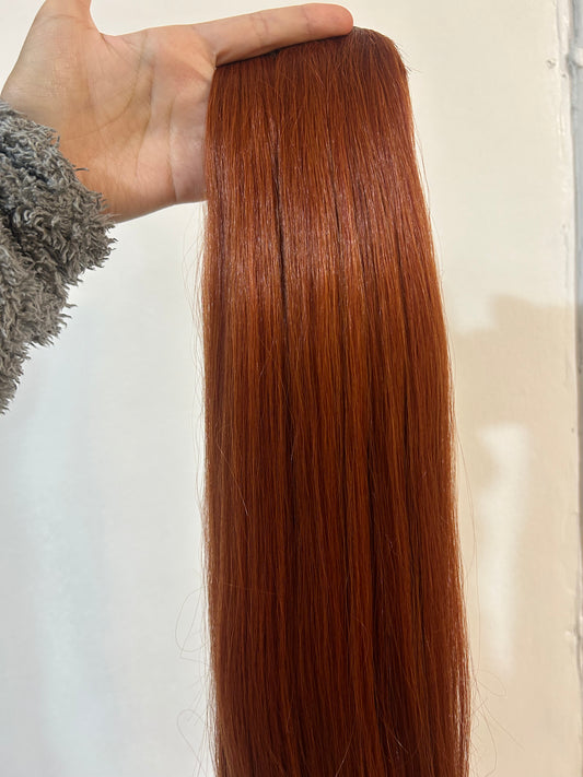 Extensión fibra orgánica, mazo de 150 gramos, 4 mt x 70 cm/ tono: Cobrizo oscuro