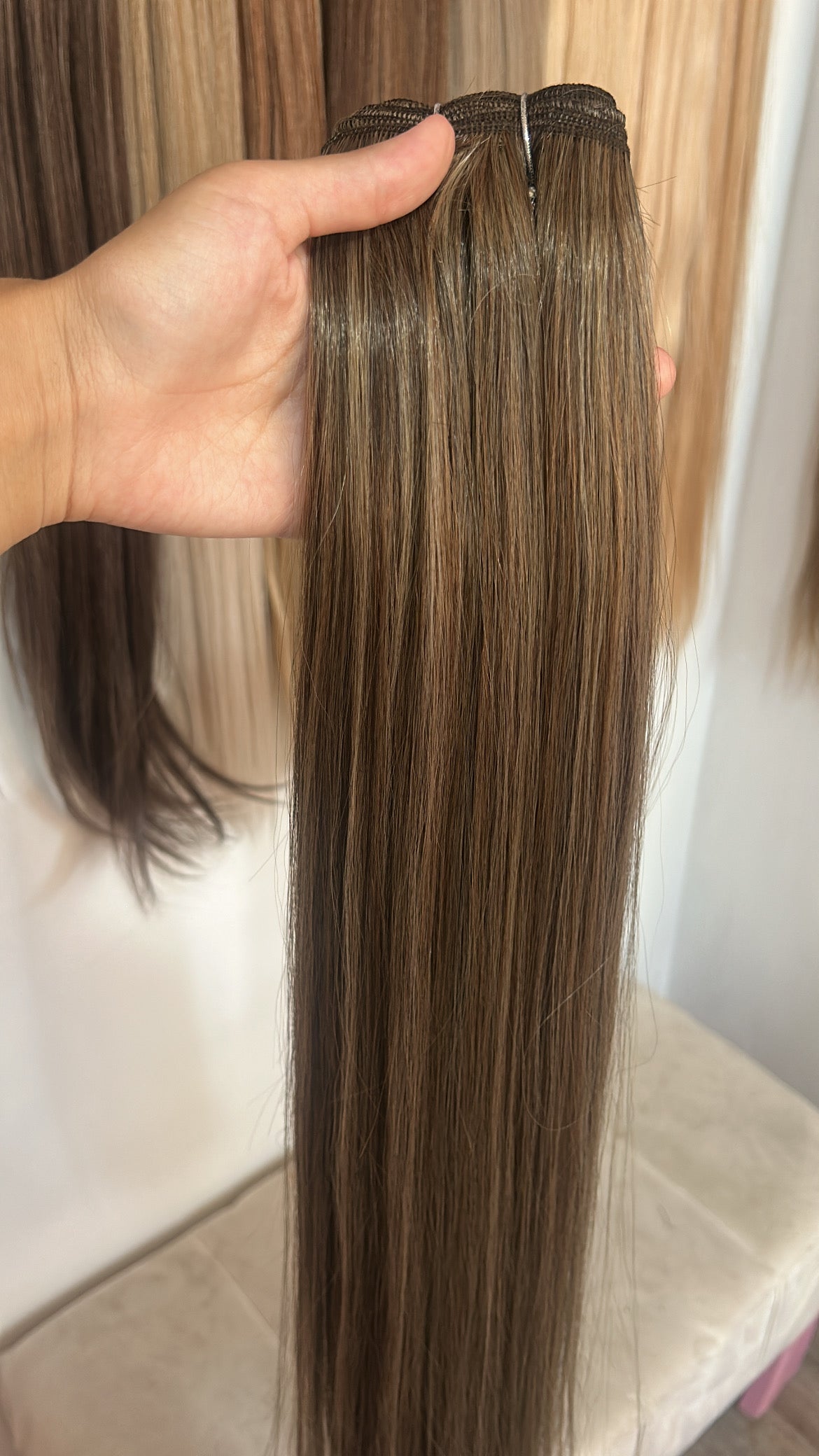 Extensión fibra orgánica, mazo de 150 gramos, 4 mt x 70 cm/ tono: visado