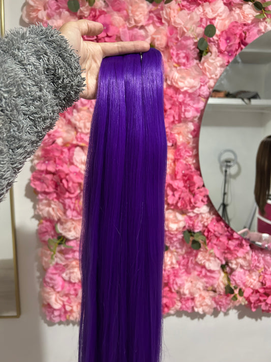 Extensión fibra orgánica, mazo de 150 gramos, 4 mt x 70 cm/ tono: Morado fantasía