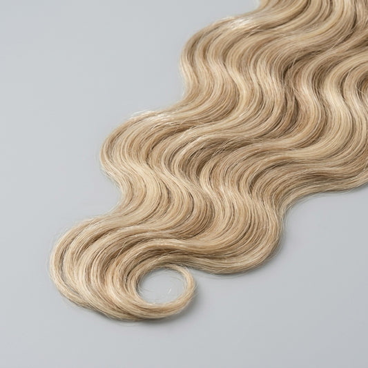Extensión fibra orgánica, mazo de 200 gramos, 80 Cm / Ondas de sirena/ tono: Rubio n•3