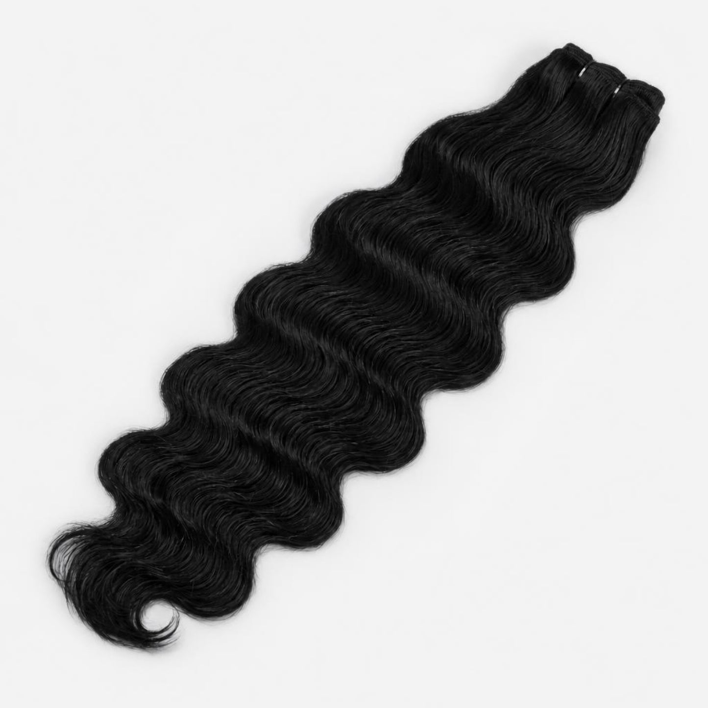 Extensión fibra orgánica, mazo de 200 gramos, 80 cm/ Ondas de sirena/ tono: Negro