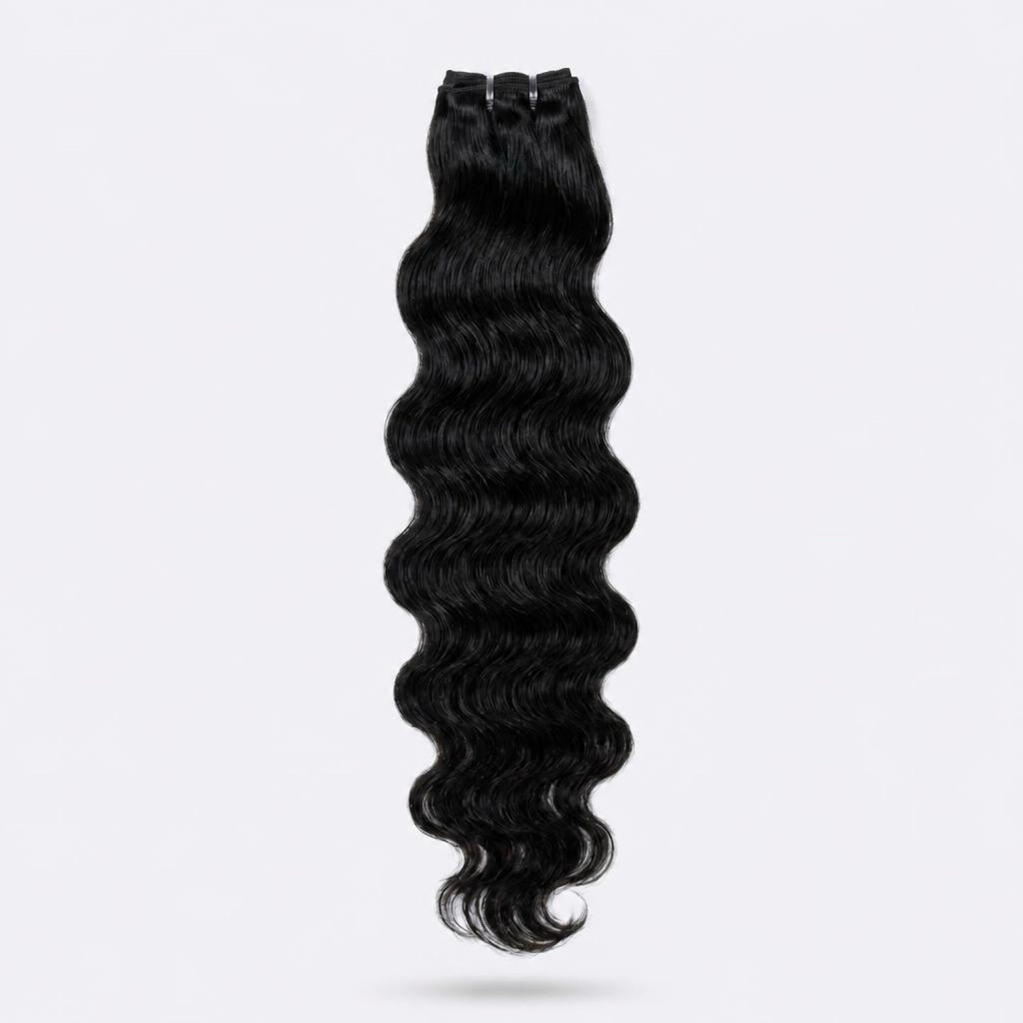 Extensión fibra orgánica, mazo de 200 gramos, 80 cm/ Ondas de sirena/ tono: Negro