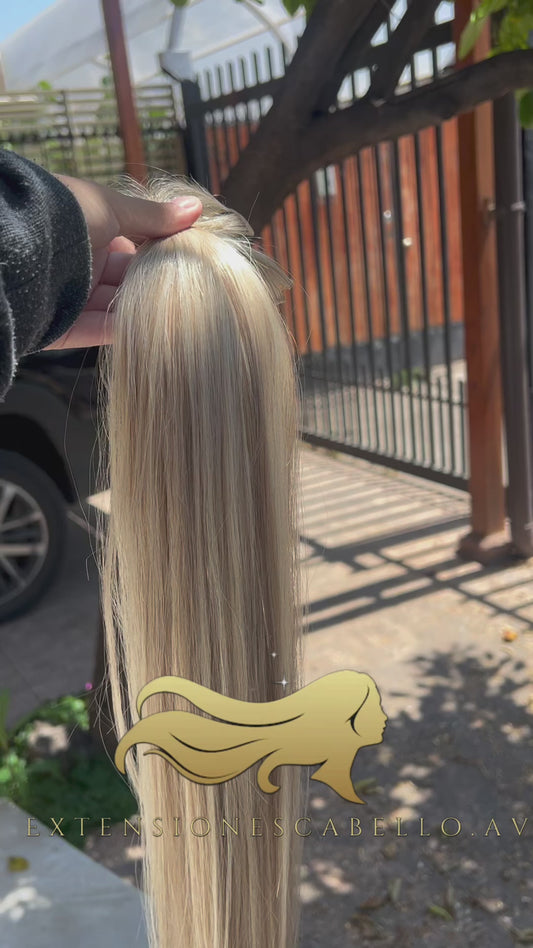 Extensión fibra orgánica, mazo de 150 gramos, 4 mt x 70 cm/ tono: Rubio n•3